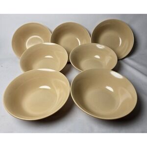 Vintage Texas-Ware A-2 Melamine Bowls Tan 5.5" Set of 5 MCM
